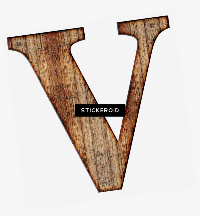 Wooden Capital Letter V - Plank, transparent png #5151396