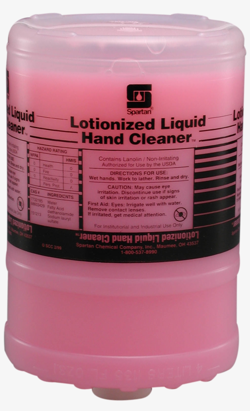 300604 Lotionized Liquid Hand Cleaner Flat Top - Liquid, transparent png #5151737