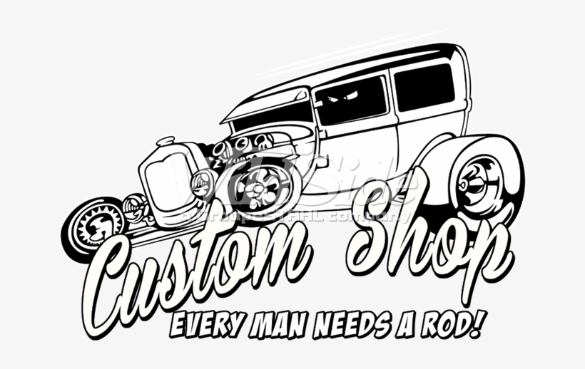 Every Man Needs A Rod - T-shirt Hot Rod Custom Garage Car Classic Car Vintage, transparent png #5151879