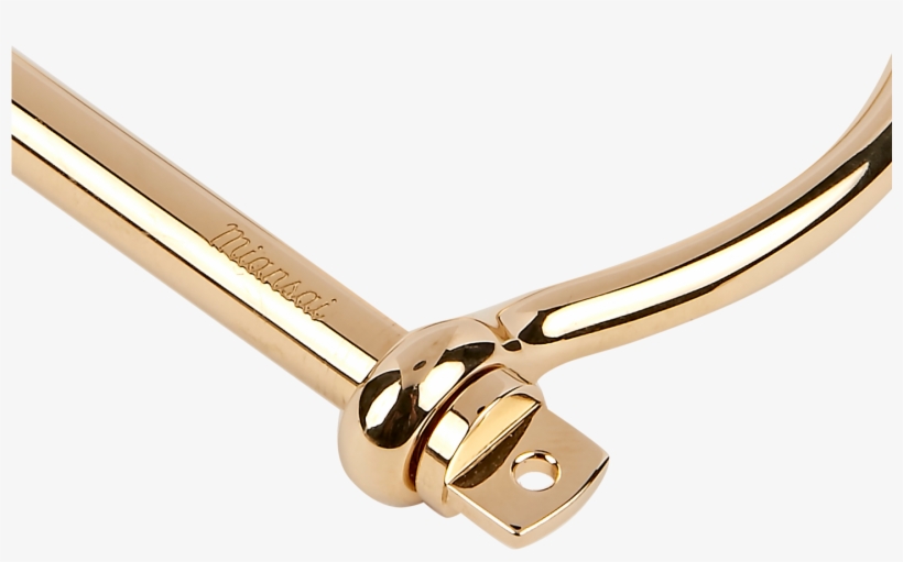 Gold Plated Screw Cuff - Wood, transparent png #5153671