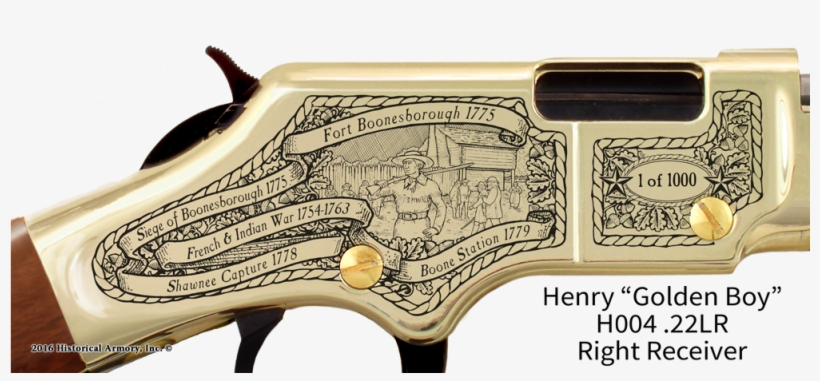 Daniel Boone Limited Edition Engraved Rifle - Henry Golden Boy Vietnam, transparent png #5153985