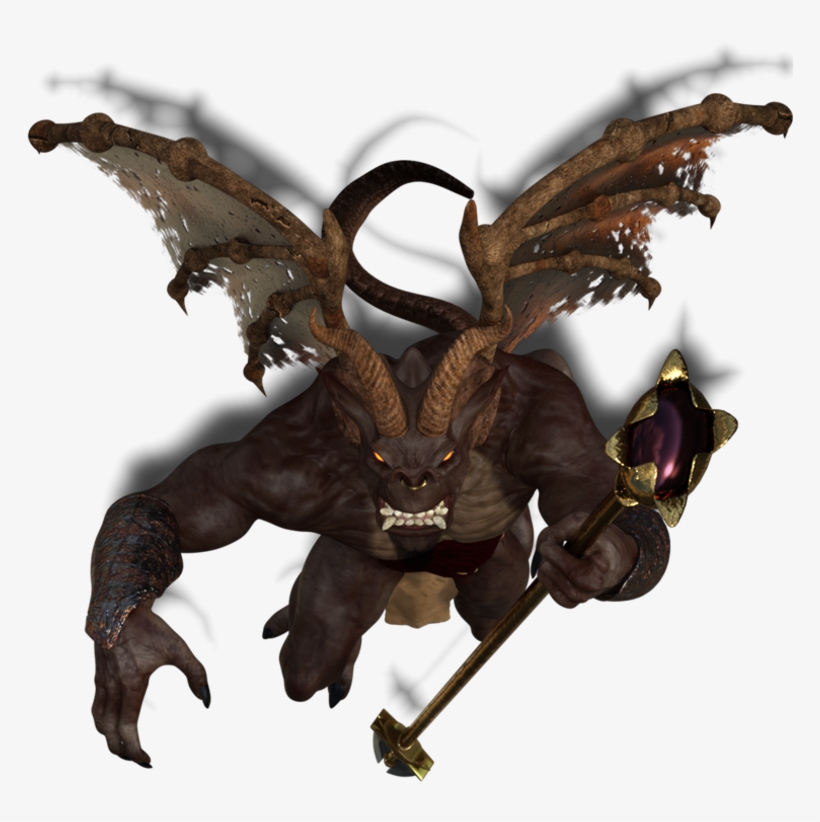 176238-horned Devil With Spear - Horned Devil Token, transparent png #5155425