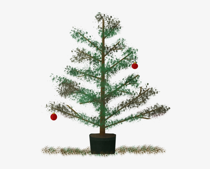 Remnants Of A Hearty Christmas Dinner - Christmas Tree, transparent png #5157705