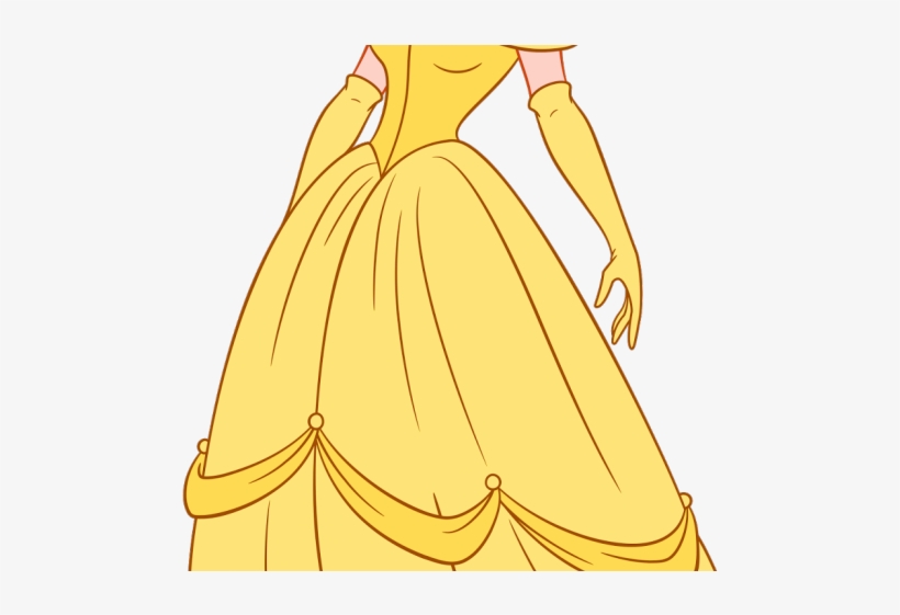 Yellow Dress Clipart Disney Princess Dress - Dress, transparent png #5157839