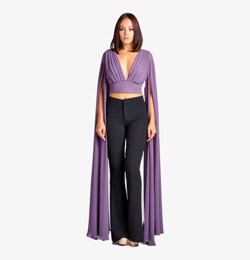 Purple Rain Cape Blouse - Purple Rain, transparent png #5158777