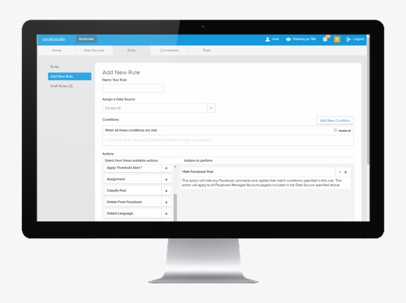 Hide On Facebook Rule Condition - Software, transparent png #5158894