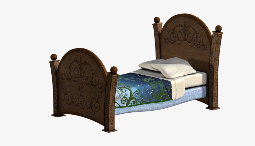 Bed, Pillow, Zudeck, Wooden Bed, Rest, Sleep - Bed, transparent png #5159850