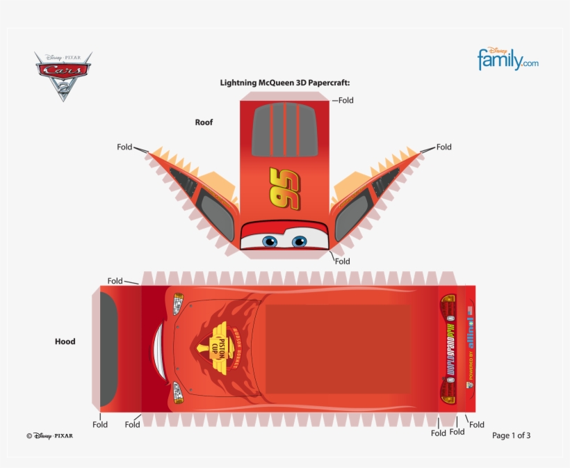 Kit Aniversário Personalizados Tema "carros Da Disney" - Disney Papercrafts Cars 2, transparent png #5160404