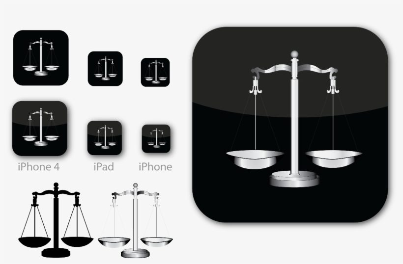 Elegant, Serious, Legal Icon Design For Eurospider - Scales Of Justice, transparent png #5161500