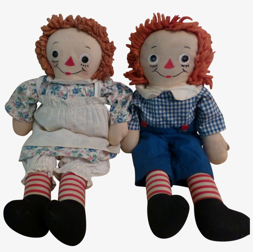 Pair Georgene Novelties Raggedy Ann & Andy Dolls - Raggedy Ann And Andy Dolls, transparent png #5162383