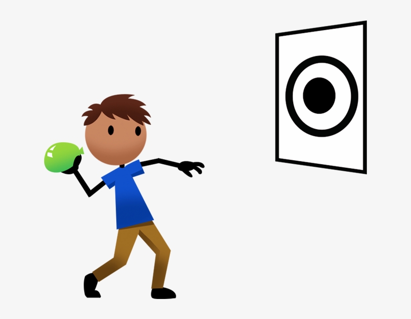 With One Foot To Get More Power Into The Throw - Throwing A Ball At A Target, transparent png #5163015