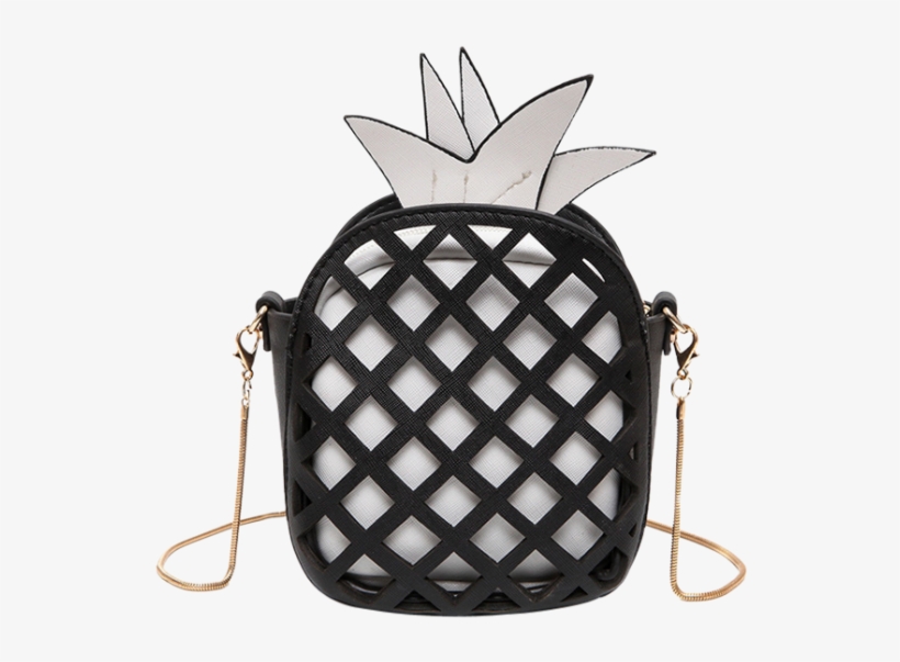 Funny Pineapple Shaped Crossbody Bag - Sac Ananas Noir, transparent png #5163649