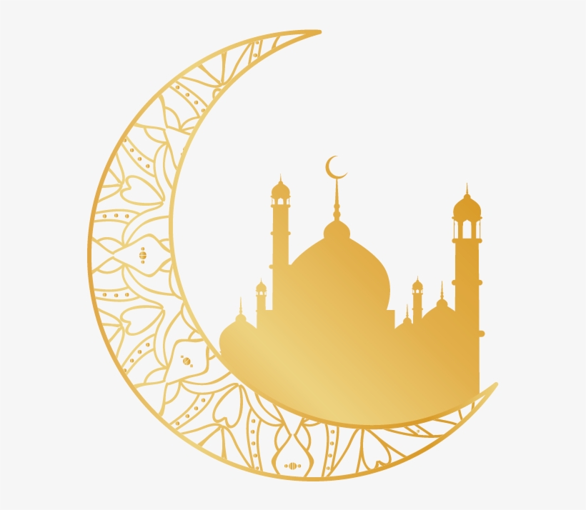 Religion Islam Golden Moon Religious Motifs Transprent - Islamic Moon, transparent png #5163940