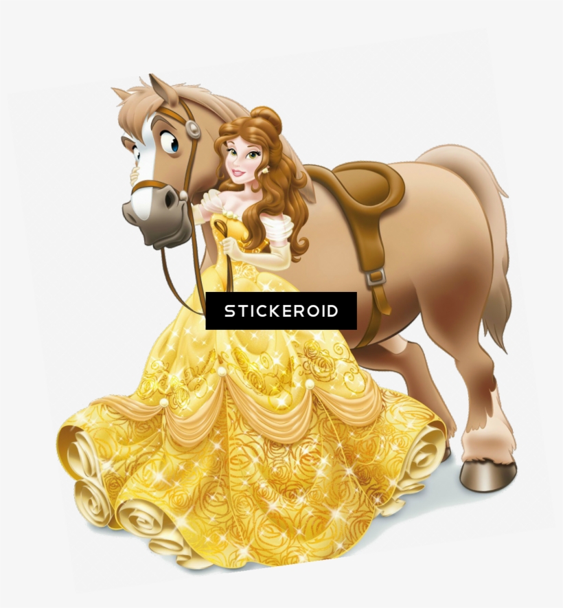 Belle And Beast Beauty Disney The - Belle Disney Princess With Horse, transparent png #5164077