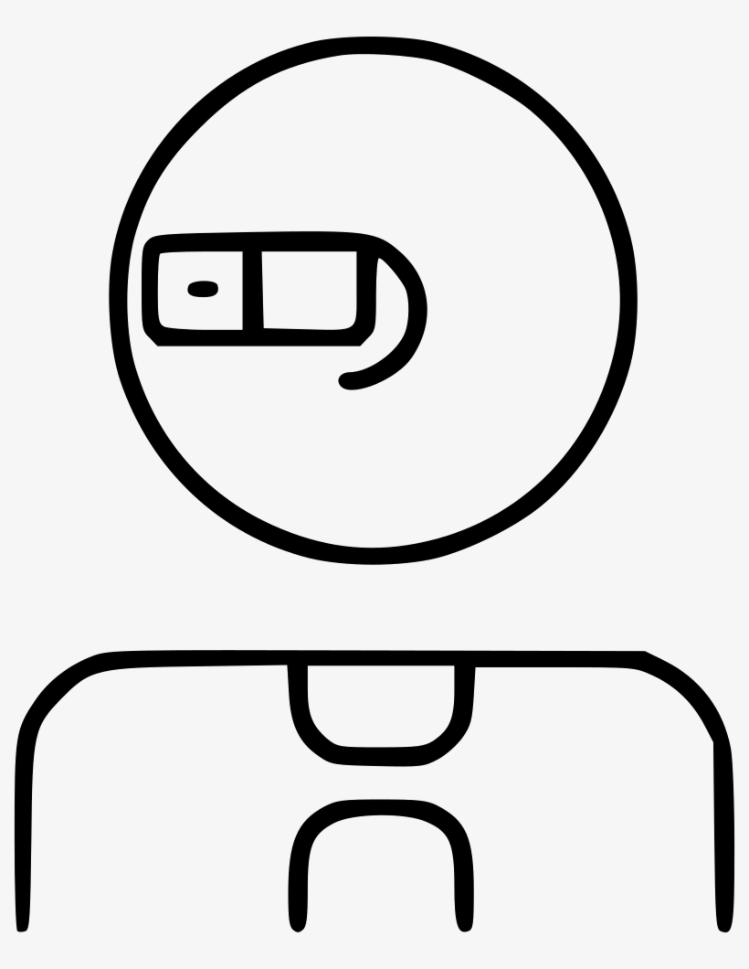 Man Augmented Reality Glasses Eyewear Device Future - Line Art, transparent png #5164338