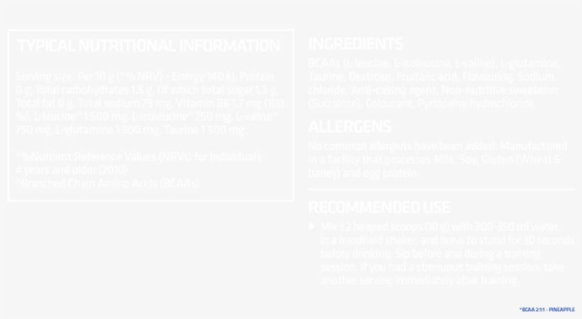 The Nutrition Facts And Ingredients Of Only One Variant - Symmetry, transparent png #5164393