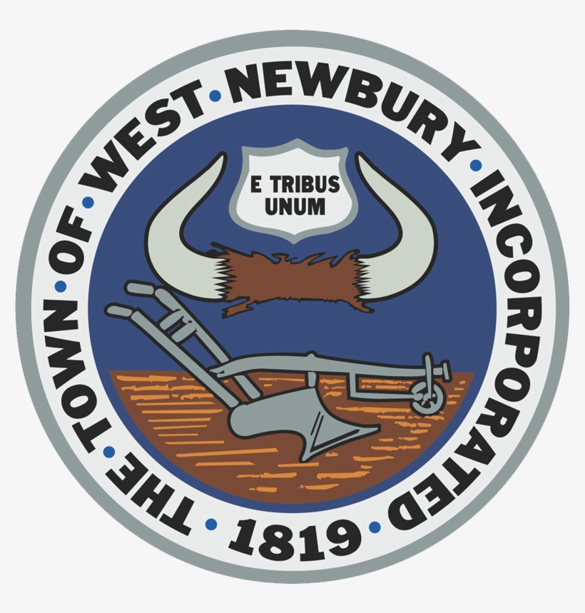 West Newbury, Massachusetts Town Seal Small Yellow Circles Logo