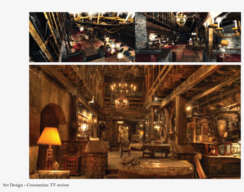 More Pre-vis Renderings And Finished Set - Chandelier, transparent png #5168205