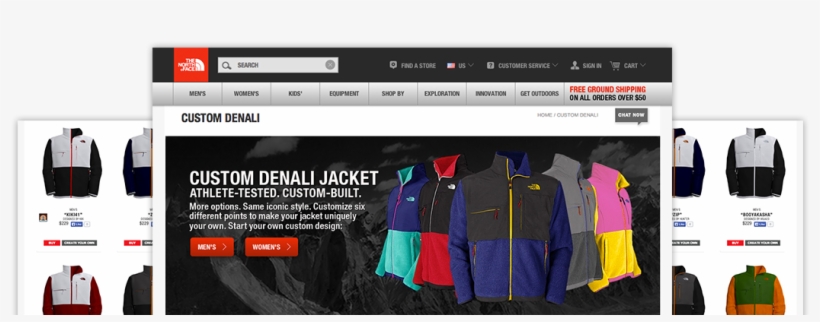 Custom Web Application Custom Product Configuator - Custom North Face Jacket Embroidery Locations, transparent png #5168893