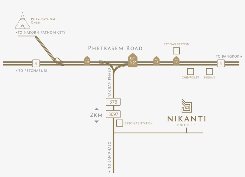 Route To Nikanti - Nikanti Golf Club แผนที่, transparent png #5169258