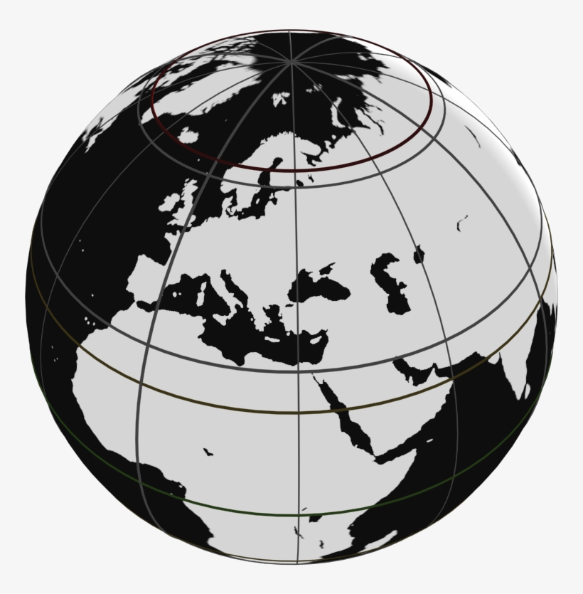 Height - Outline Europe On Globe Map, transparent png #5169355