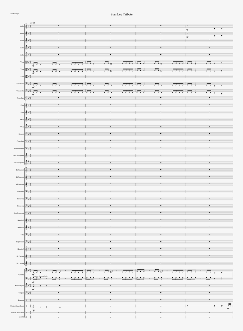 Sheet Music Made Pietrorus For Parts Piccolo Flute - Clarinet, transparent png #5169549
