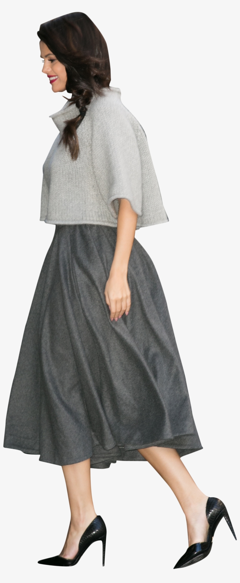Dress Png, Gray Dress, Selena Gomez, Gray Dress Outfit, - Portable Network Graphics, transparent png #5170426