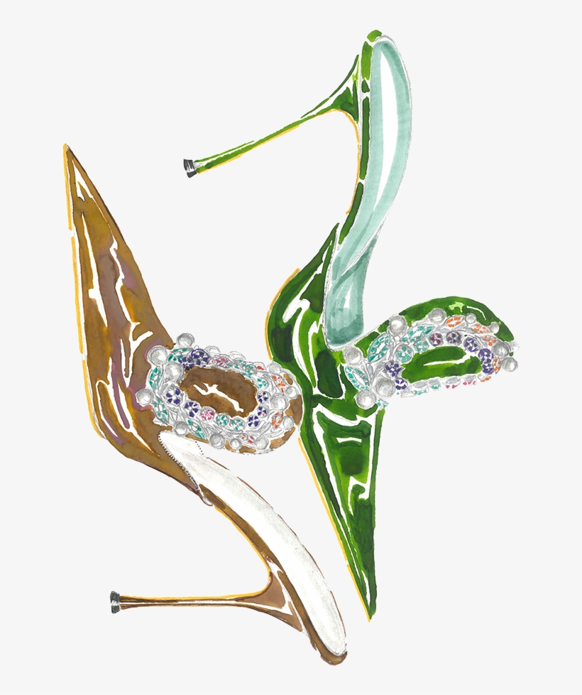 Like Crowns, The Delicate Wreaths Adorn The Luxurious - Manolo Blahnik, transparent png #5171361