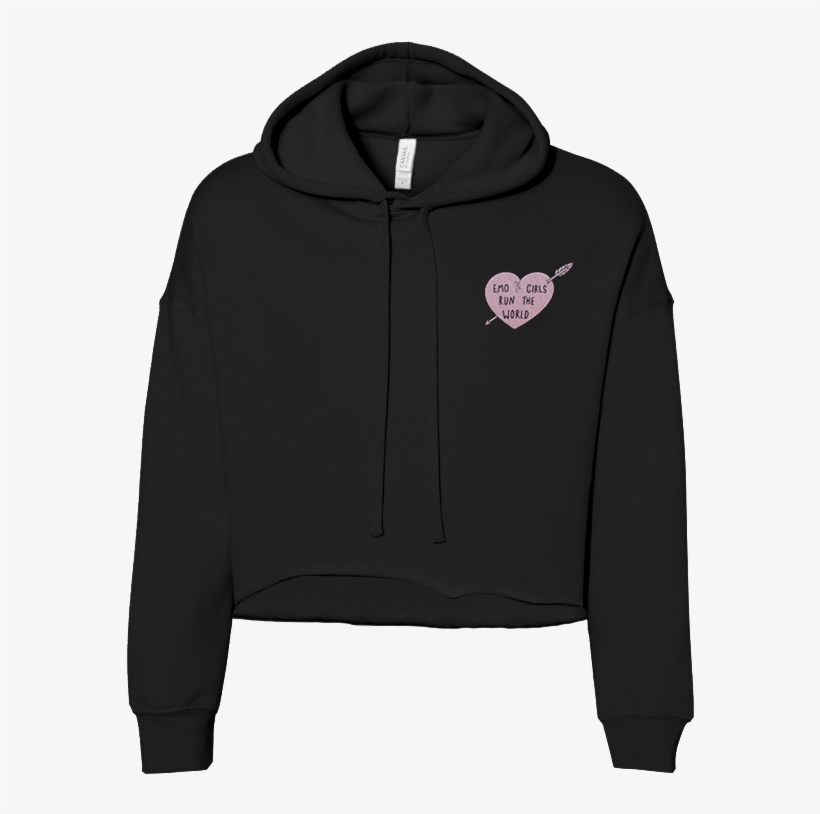 Emo Girls Run The World Crop Hoodie - Hoodie, transparent png #5171895
