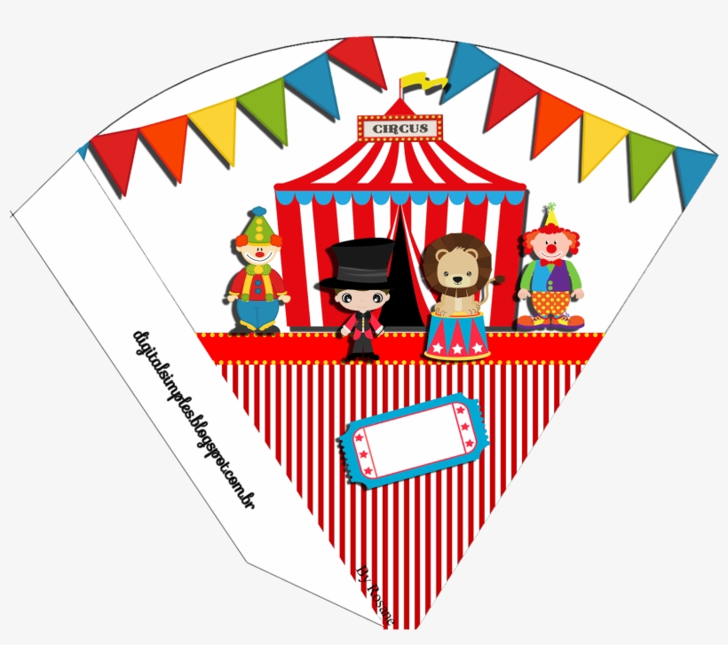 Cone Para Guloseimas Tema Circo - Personalizados Circo Para Imprimir, transparent png #5172274