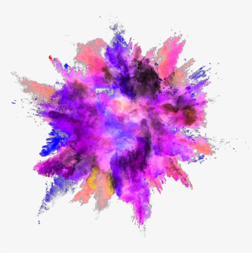 Explosion Color Powder Dust - Color Powder Explosion Png, transparent png #5175838