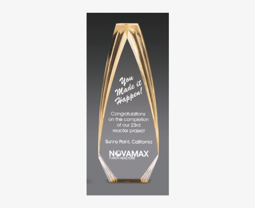 Diamond Carved Obelisk Award A124 - Diamond Obelisk Award Gold, transparent png #5176000
