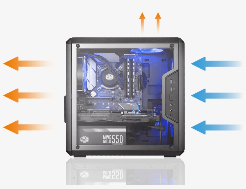 Excellent Thermal Performance - Cooler Master Masterbox Q300l, transparent png #5176053