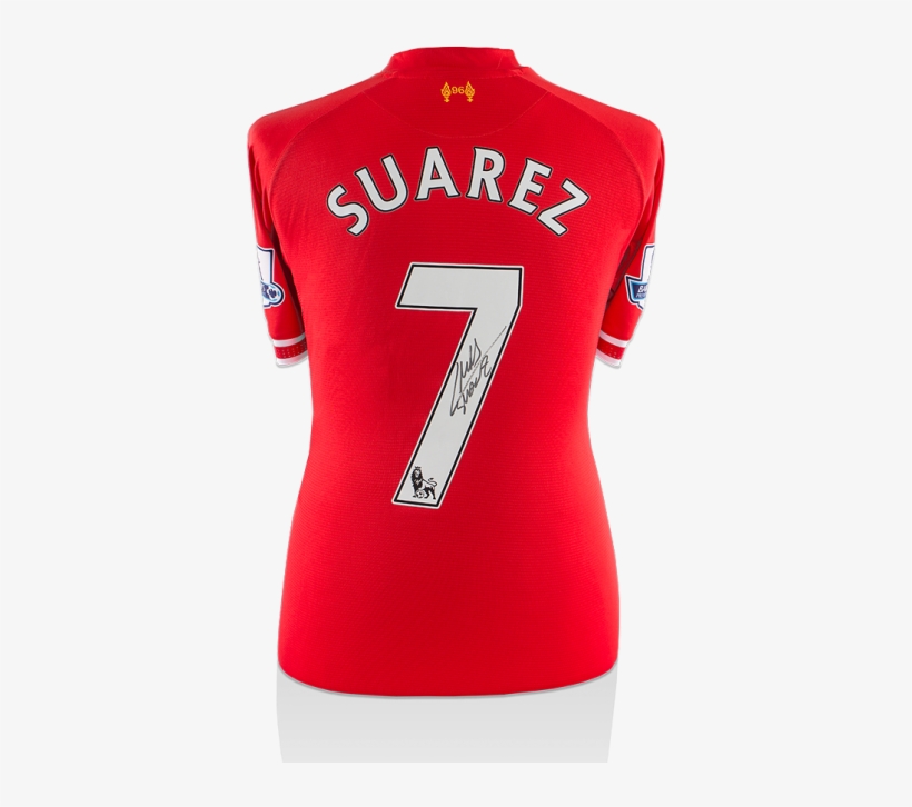 Luis Suarez Autographed Jersey - Liverpool Shirt 2013, transparent png #5177623
