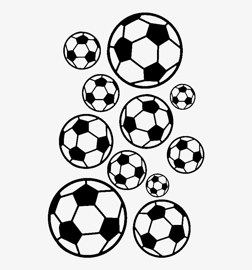 Sticker Football Ballons Ambiance Sticker Kc10587 - White/multi Coloured Footballs Ribbon - 24mm X 25m, transparent png #5177825