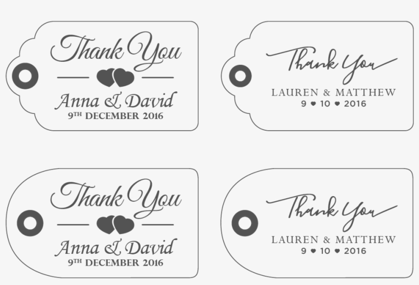 Wedding Thank You Tag Weengrave - Design, transparent png #5179094