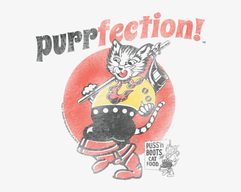 Kids T-shirt: Youth: Puss N Boots - Purrfection, 3x3in., transparent png #5180231