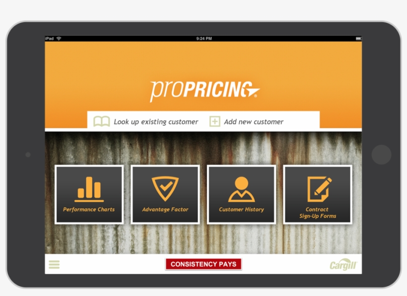 Propricing Mobile - Ipad App - Main Menu - Mobile Phone, transparent png #5181687