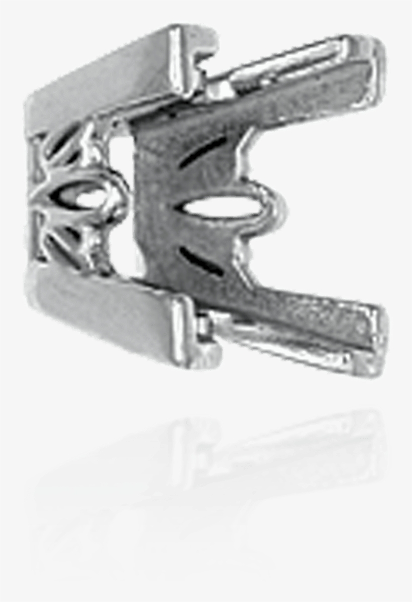 14k V-end Square Filigree Settings (4mm - Silver, transparent png #5184124