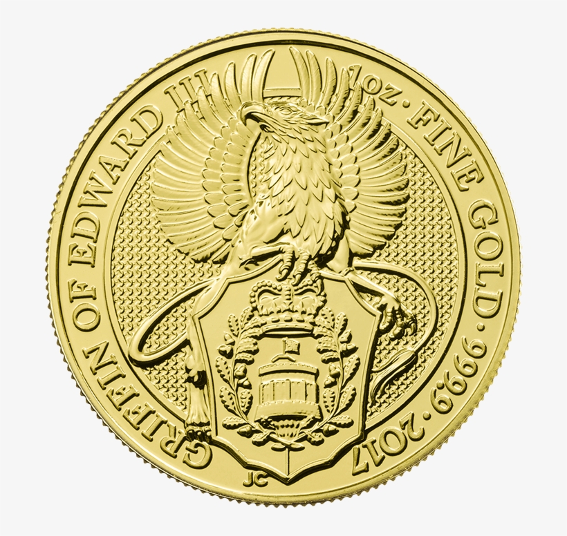 The Queen's Beasts 2017 The Griffin 1 Oz Gold Coin - Currency Gold Coins, transparent png #5184301