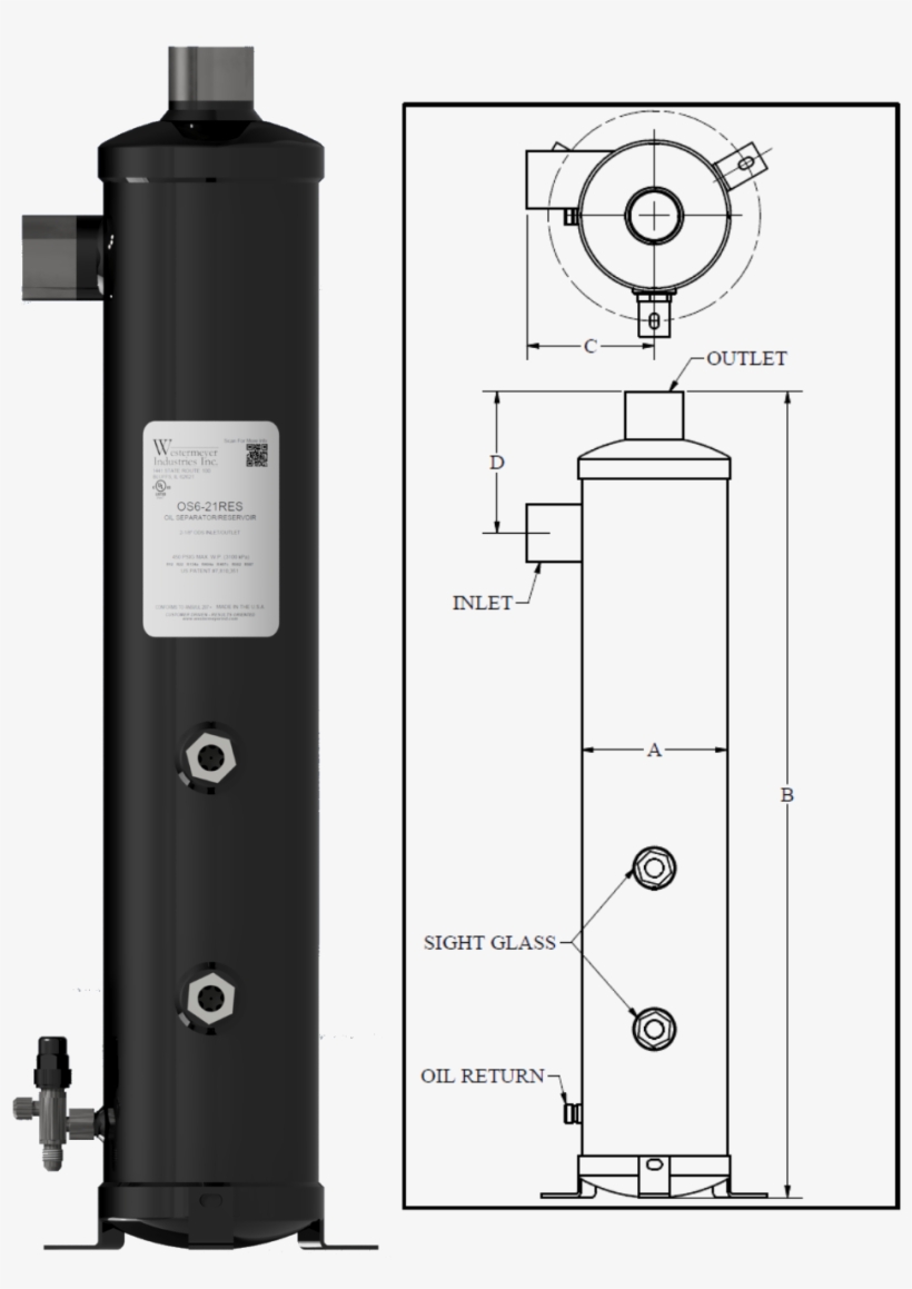 High Pressure Centrifugal Oil Sep - Diagram, transparent png #5185246