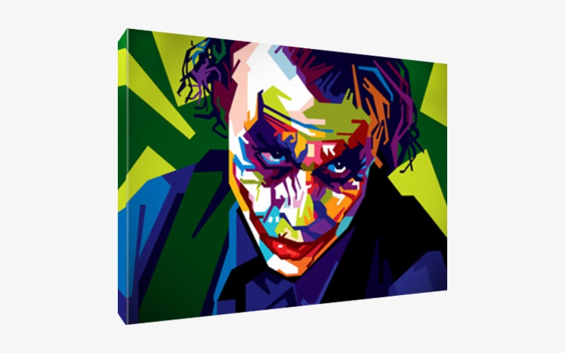 Canvas Stretched And Gallery Wrapped Over - Heath Ledger In Wpap, transparent png #5185680