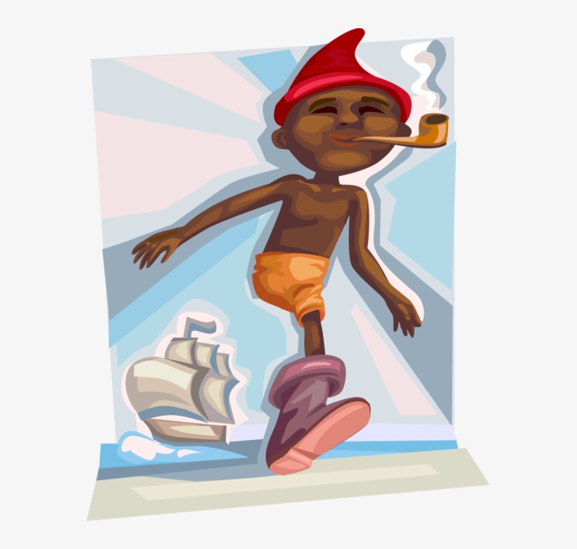 Vector Illustration Of Fable Characters Saci Perere, - Nonsensova Basnicka Po Slovensky, transparent png #5186732