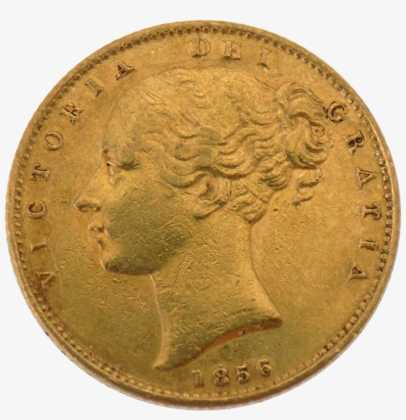 Pre-owned 1856 London Mint Victoria Shield Full Sovereign - Sovereign, transparent png #5187805