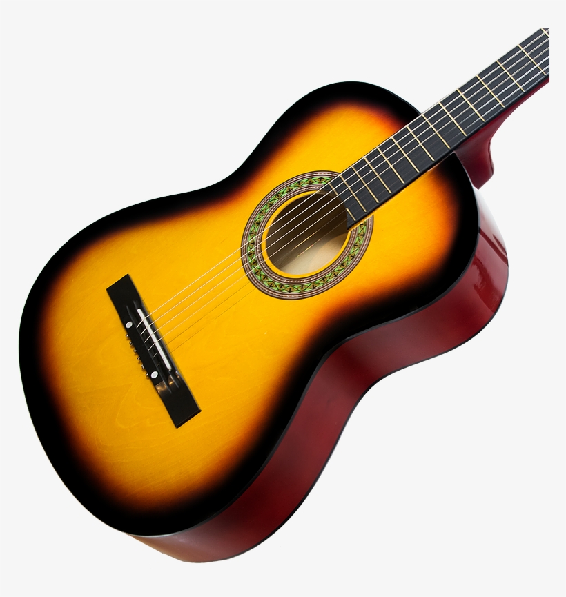 Full Size, Sunburst - Acoustic Guitar, transparent png #5190404