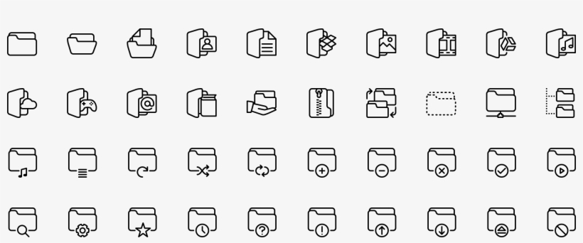 Icon Folders - Unicode Symbol For Download, transparent png #5190933