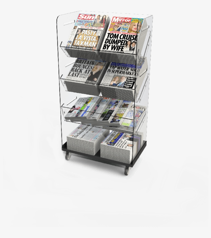 Bartuf Flexible Twin Tower Newspaper Display - Shelf, transparent png #5191884