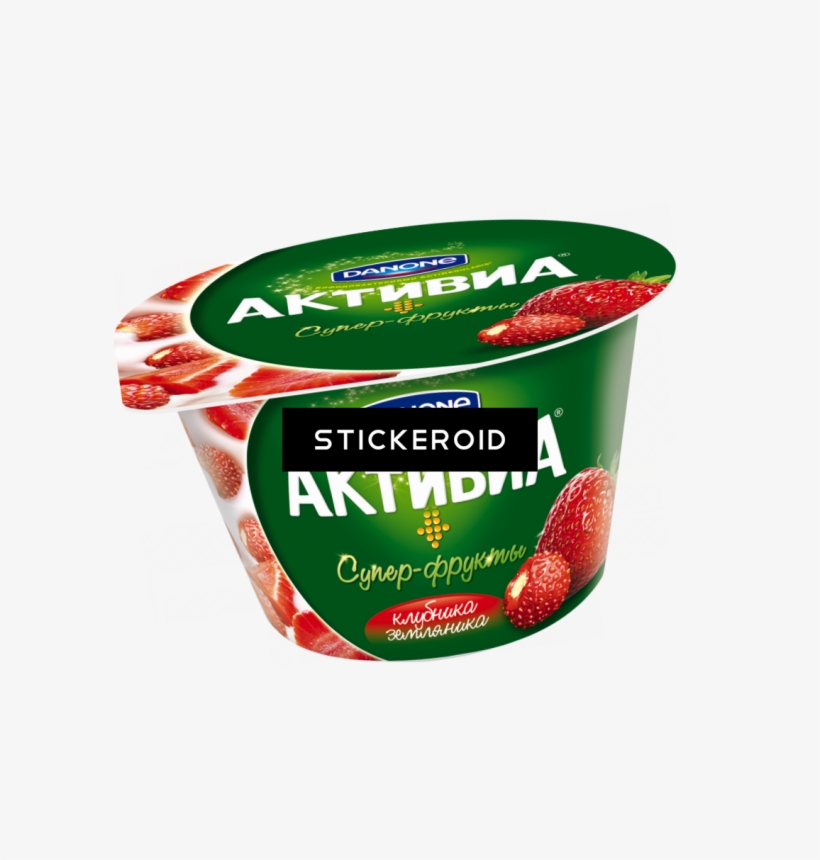 Yogurt - Йогурт Активиа Яблоко И Чернослив, 2.4%, 210г, transparent png #5191934