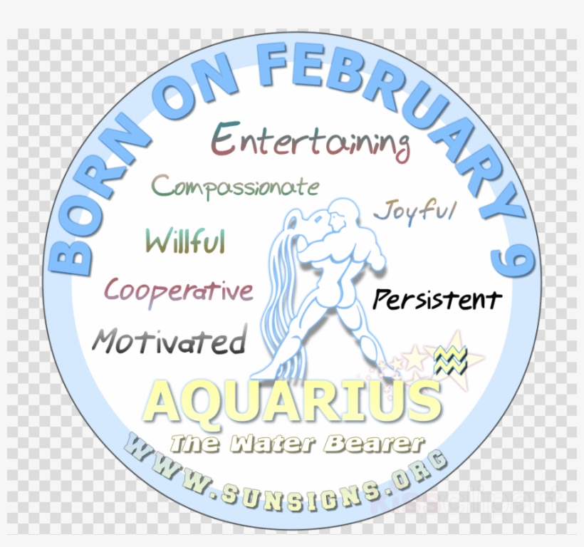 January 14 Birthday Personality Clipart Aquarius Astrological - February Zodiac Signs, transparent png #5192439