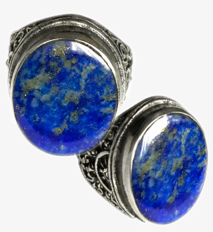 Celestial Azure Lapis Lazuli Stone Set In A Balinese - Lapis Lazuli, transparent png #5193239